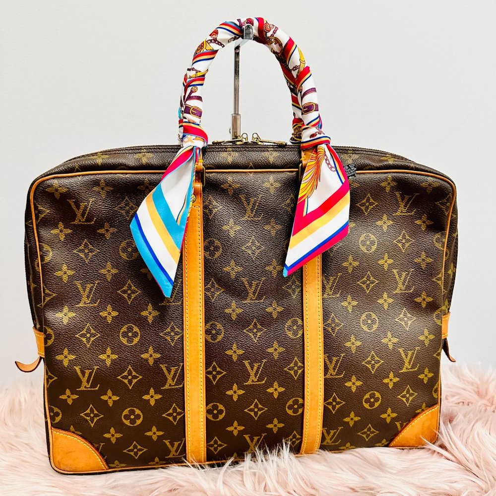 AUTH LOUIS VUITTON PORTE DOCUMENTS VOYAGE MONOGRAM LAPTOP CASE DUST BAG VI9001 - Picture 4 of 15